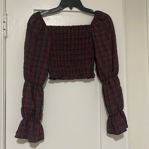 Zara plaid top